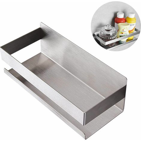 Étagère de rangement pour épices pour réfrigérateur à unétage, instalación à installer sur le côté du réfrigérateur, peut contenir des épices, pot d’huile d’olive, huiles de cuisson, sel, poivre