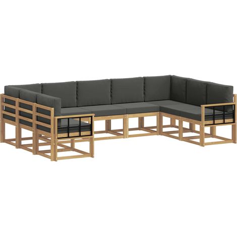 Outdoor Sofa Set with Cushion 9 pcs White and Anthracite vidaXL (1/5)