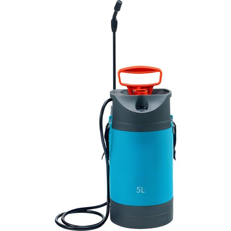 Tragbare Gartenspritze mit Druckpumpe, 5 Liter (1,32 Gallonen), mit Druckentlastungsventil, drehbarer Sprühlanze und verstellbarem Schultergurt zur Unkrautbekämpfung im Garten.