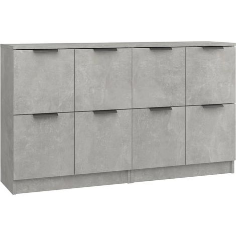 Sideboards 2 pcs Concrete Grey 60x30x70 cm Engineered Wood vidaXL