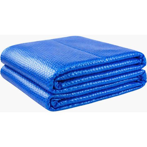 Bâche à Bulles Solaire 400 Micron - Traitement Anti-UV - Oeillets Inoxydables Ø 12 mm - pour Piscine Rectangulaire 3 x 7 m - Bleu 2,95 x 6,95 m - Couverture Hivernage (1/5)