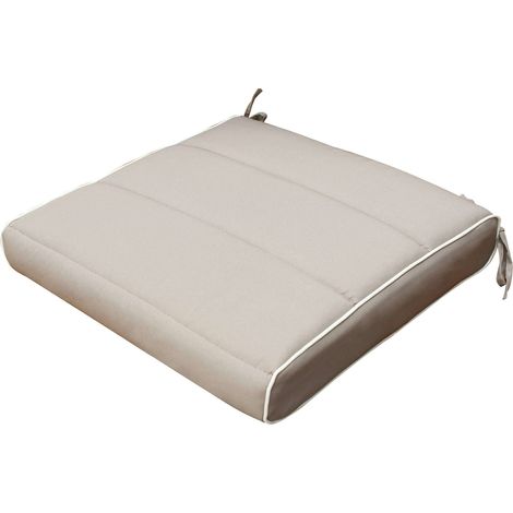 Cuscino quadrato in poliestere sfoderabile 40x40 cm per sedia - Tan