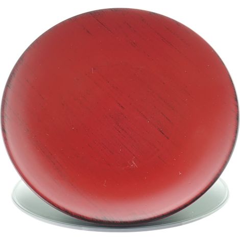 Scheulen – Assiette décorative de Noël rouge mat, aspect ancien – Plastique, Ø 18 cm (1/2)