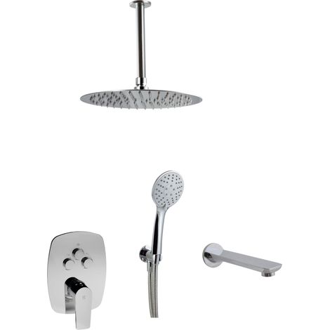 Conjunto de ducha emp 3 vias pared SINUA techo - KÄLLA