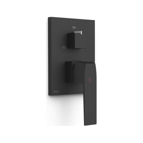 Mitigeur douche pour boîtier encastré Rapid‑box 3 voies BLACKMAT (noir mat) - TRES 20227310NM (1/2)
