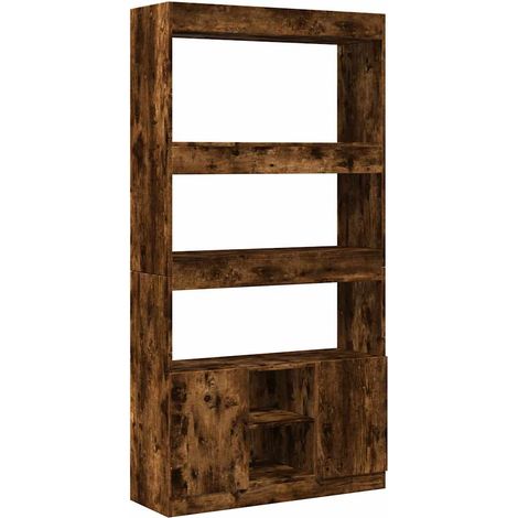 Maison Exclusive - Credenza Rovere Fumo 92x33x180 cm in Legno Multistrato (1/5)