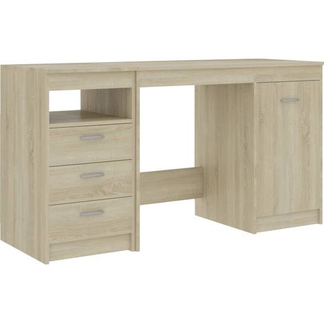 vidaXL Schreibtisch Sonoma-Eiche 140x50x76 cm Holzwerkstoff