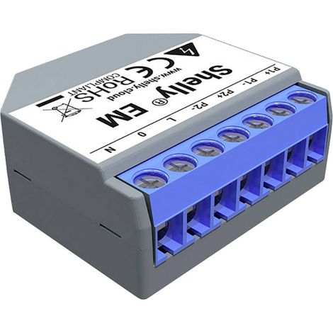 Compteur d'énergie Wi-Fi SHELLY, EM, 2x 120 A, fonction de mesure