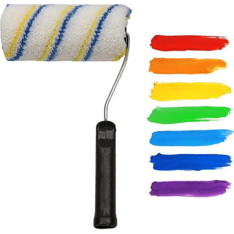 Rouleaux à Peinture Fournitures pour projets de rénovation domiciliaire Applicateur mural Pour plafonds, meubles, portes, clôtures, terrasses, loisirs créatifs (1/5)