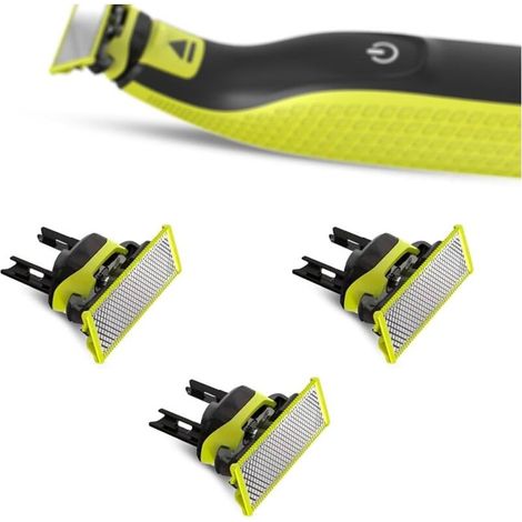 Lames de rechange en T pour rasoirs Philips OneBlade, pour tondeuses électriques à lame unique (lot de 3)-DELKEVIC
