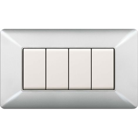 PLACCA EASY MATIX ALLUMINIO CHIARO 4P