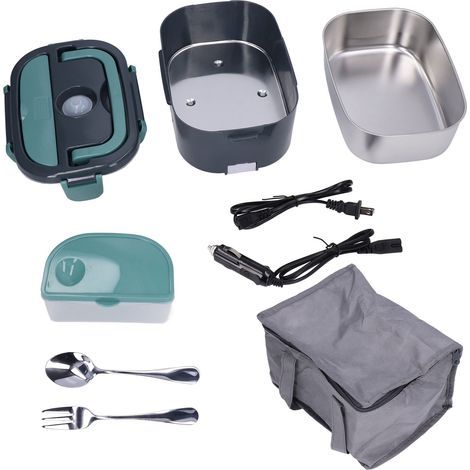 Elektrische Lunchbox – 1,5 l – Edelstahl 304 – Speisenwärmer (12 V, 24 V, 110 V) – Für Auto und Zuhause (1/5)