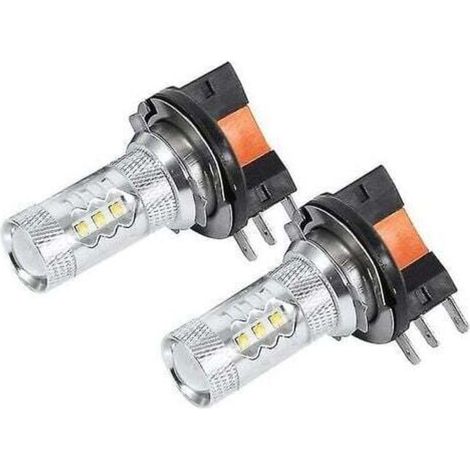 Bombilla LED blanca H15 80W para faros de coche (1/4)