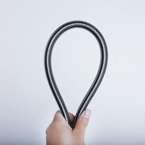 Tuyau Tressé 2M, Tuyaux de Raccordement(G1/2 X G1/2) avec tresse en acier inoxydable,Tuyau d'entrée de Chauffe-Eau Chaude et Froide,pour Remplacement Universel de Cuisine Salle de Bain. (1/3)