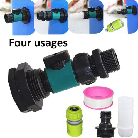3/4-Zoll-Wassertankadapter – Gewindeadapter-Schlauchanschluss – Auslaufsicherer Wassertankadapter, Tankablaufadapter, MUMU-Adapter (1/4)
