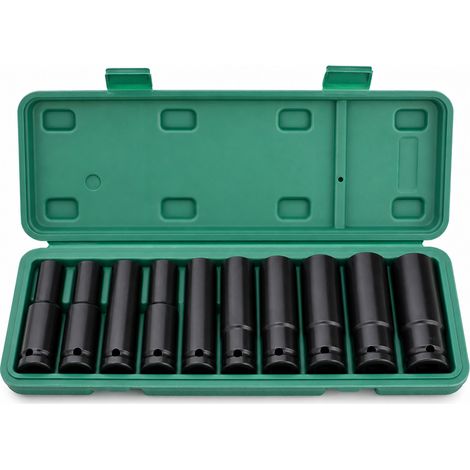 Jeu de douilles longues pour clé à choc 20 pièces noir auto (1/5)