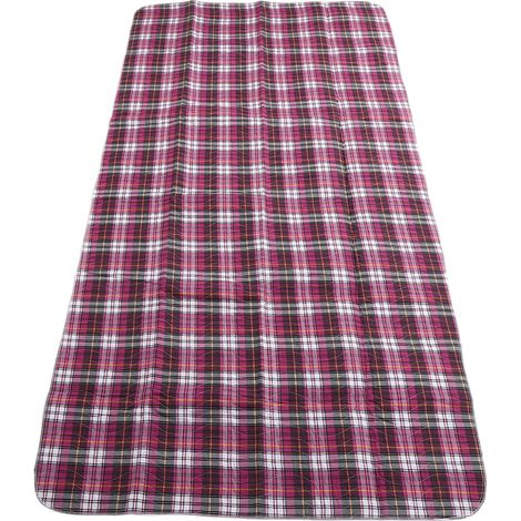 Alèse pour incontinence à carreaux violets, lavable et réutilisable, à haute absorption, pour lit d'hôpital, usage domestique et hospitalier, 180 x 200 cm (70,87 x 78,74 pouces). (1/5)