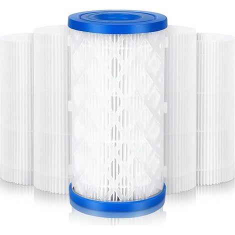 Lot de 5 cartouches filtrantes pour piscine - Filtre spa - Pour pompe de filtration Intex Bestway - Accessoires de type A et C (1/5)
