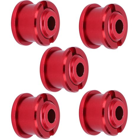 Lot de 5 vis de plateau simple en alliage d'aluminium pour VTT (rouge) (1/5)