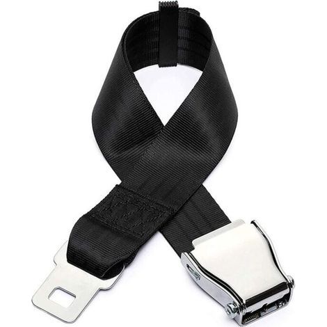 Extension de ceinture de sécurité pour avion, Pièces de ceinture de sécurité pour avions réglables universs avec boucle en acier inoxydable Clip 50-80 CM Airlines for Travel by Kayear-LIAIKI (1/5)