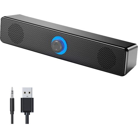 2 Haut-parleur,Enceinte filaire,Son stéréo 4D,Caisson de basses,Télévision,Ordinateur (1/5)