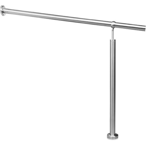 SWANEW Rampe Escalier Inoxydable Main Courante en Rampe d'escalier pour Escalier Extérieu/intérieur Angle réglable Fixation Mur 80cm (1/5)