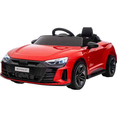 Kinderauto, Elektroauto, Audi-lizenziert, mit Sicherheitsgurt, Fernbedienung, Licht, rot+schwarz, 103 x 58 x 41cm (1/5)