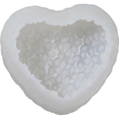 Herzförmige Kerzenform, 3D-Herzkerzen-Silikonform für die DIY-Kerzenherstellung (1/4)