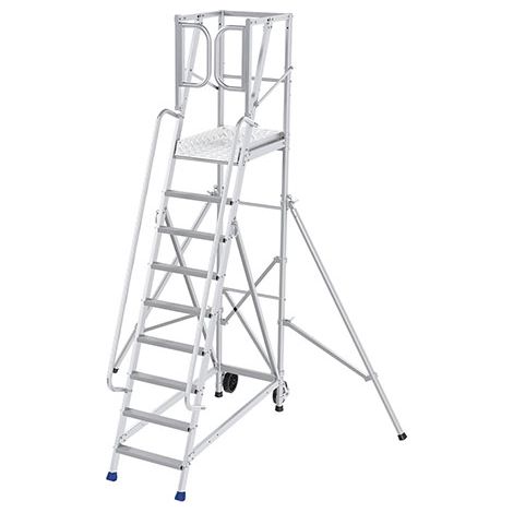 Scaletta professionale de 9 gradini - altezza massima di lavoro 4.25m - ER9R