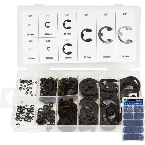 BlueSpot 300pc Assorted DIY Workshop Storage Automotive E Clip Set (1/3)