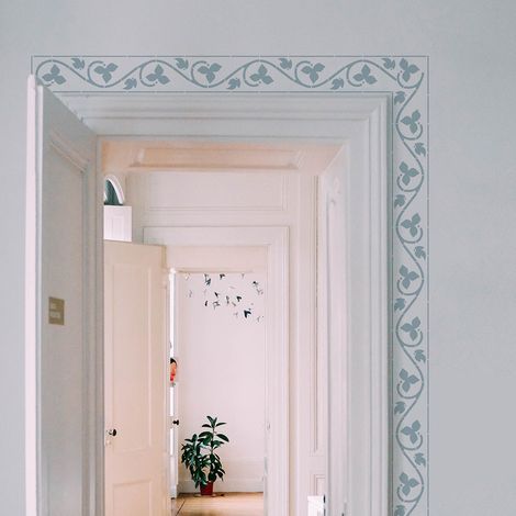 Pochoir mural motif floral 40 cm x 15 cm – Décoration intérieure rapide et simple – Fabriqué en France – Plage (1/5)