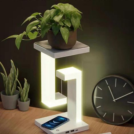 Lampe suspendue à capteur pour armoire, lampe de table à chargement sans fil, lampe de chevet à chargement USB, décoration de chambre (1/5)