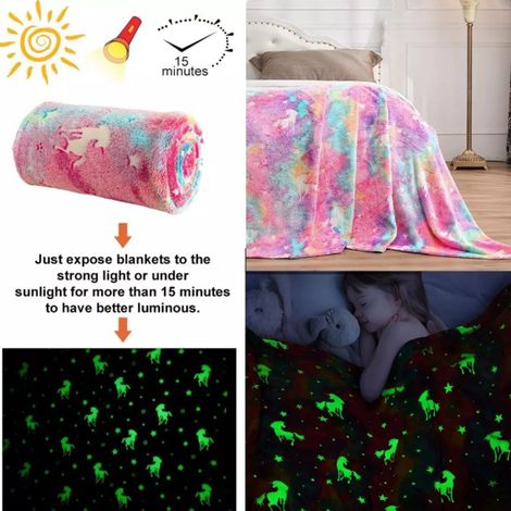 Couverture en flanelle lumineuse double face à motifs animaux colorés pour le bureau (1/5)
