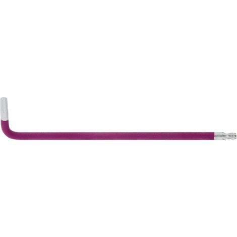 Clé mâle coudée Torx à embout sphérique, XL, T15, lilas (1/4)