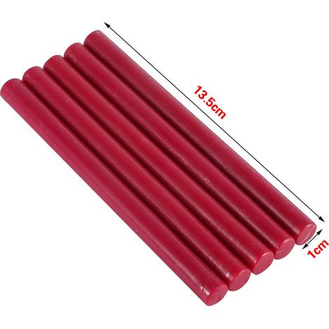 5 Batons de Cire à Cacheter Vintage pour Invitations Mariage Anniversaire Lettres Burgundy Cire Colorée