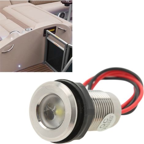 Einbau-LED-Heck-/U-Boot-Leuchte aus Edelstahl 316, 1 Zoll, 12–24 V (IH-BL-D25), weiß (1/5)