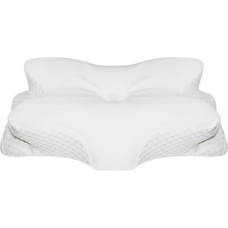 Oreiller papillon, oreiller à mémoire de forme épais, oreiller cervical, oreiller en soie glacée, oreiller cervical pour adulte, noyau en coton à mémoire de forme (1/5)