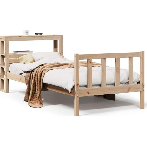 Maison Exclusive - Cadre de lit sans matelas 90x190 cm bois de pin massif (1/5)