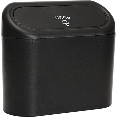 Poubelle de voiture suspendue, poubelle portable pour auto, étanche, avec couvercle à pression, seau à déchets pour véhicule, bureau, maison (1/4)
