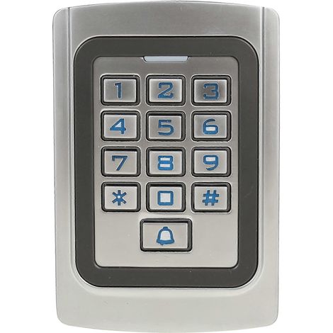 Clavier de contrôle d'accès RFID, boîtier métallique étanche IP68, Wiegand 125 kHz 26 bits, adapté aux portes simples. (1/4)