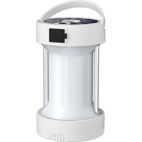 Lampe Solaire de Camping Rechargeable Lanterne Led a Piles 1800mAh Lampe Torche Lampes de Randonnée Lumière Solaire Extérieure Lampe Tente pour Camping/Pêche/Coupure de Courant Blanc (1/5)