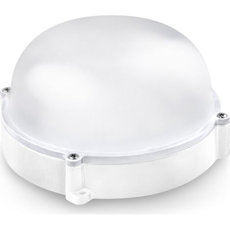 Aplique led redondo matel exterior IP65 blanco 12W 4200K (1/2)