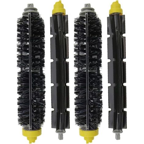 Rouleaux Brosses de Rechange pour Aspirateur Robot Compatible avec les Séries Roomba 500 et 600 – Lot de 2 (1/4)