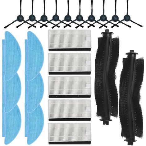 Balai à rouleau principal - Filtres HEPA - Brosses latérales pour aspirateur robot Laresar L6 Nex - Accessoires de rechange (B) (1/5)