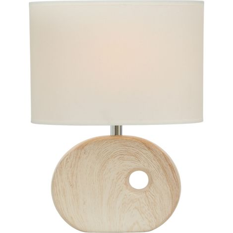 Tischlampe mit Porzellanbasis OAKVILLE, 30 cm (1/4)