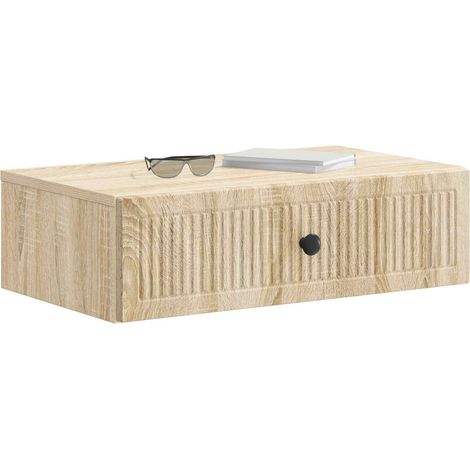 Maison Exclusive - Tavolino da Parete Laterale Rovere Sonoma 59 x 34,5 x 17 cm