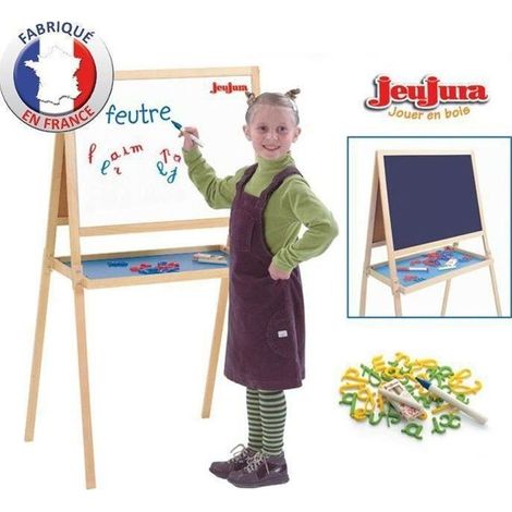 Jeujura - Tableau Double face Creatifs en Bois craies + feutres (1/2)