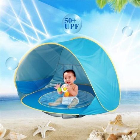 Tente de plage bébé anti-UV UPF 50 détachable avec fond étanche (1/4)