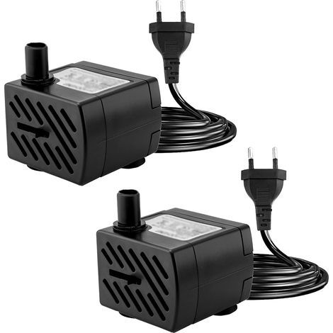2-teilige Mini-Tauchpumpe (3 W), verstellbare Wasserpumpe mit Netzkabel, ultraleise Springbrunnenpumpe für Aquarium und Tischbrunnen (1/5)