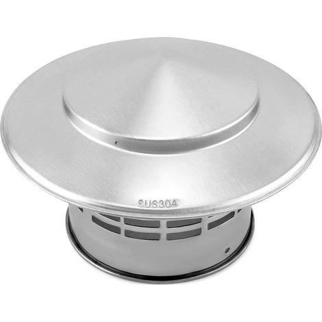 Chapeau de cheminée étanche à la pluie de 110 mm, en acier inoxydable 304, pour la ventilation.